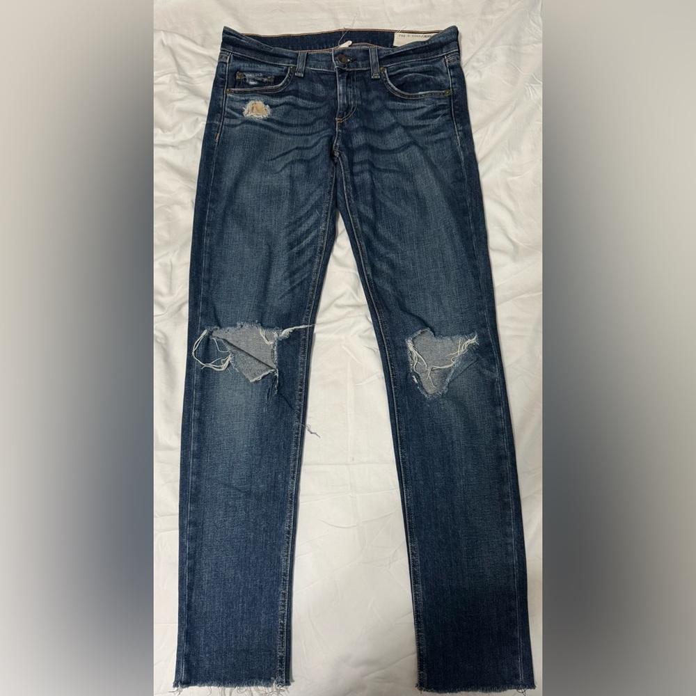 Rag & Bone straight Dre distressed jeans size 24